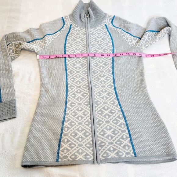 Smartwool Women's Dacano Full-Zip Sweater Ski Merino Wool Blend Jacket Gray S - Picture 5 of 11